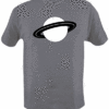 Silver Saturn- Silver/Black Print on a Grey shirt- $15 (With Bonus Survival Tips)