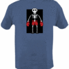 Tiki Boxer- Black/White/Red Print on a Pale Blue Shirt- $18 (With Bonus Survival Tips)